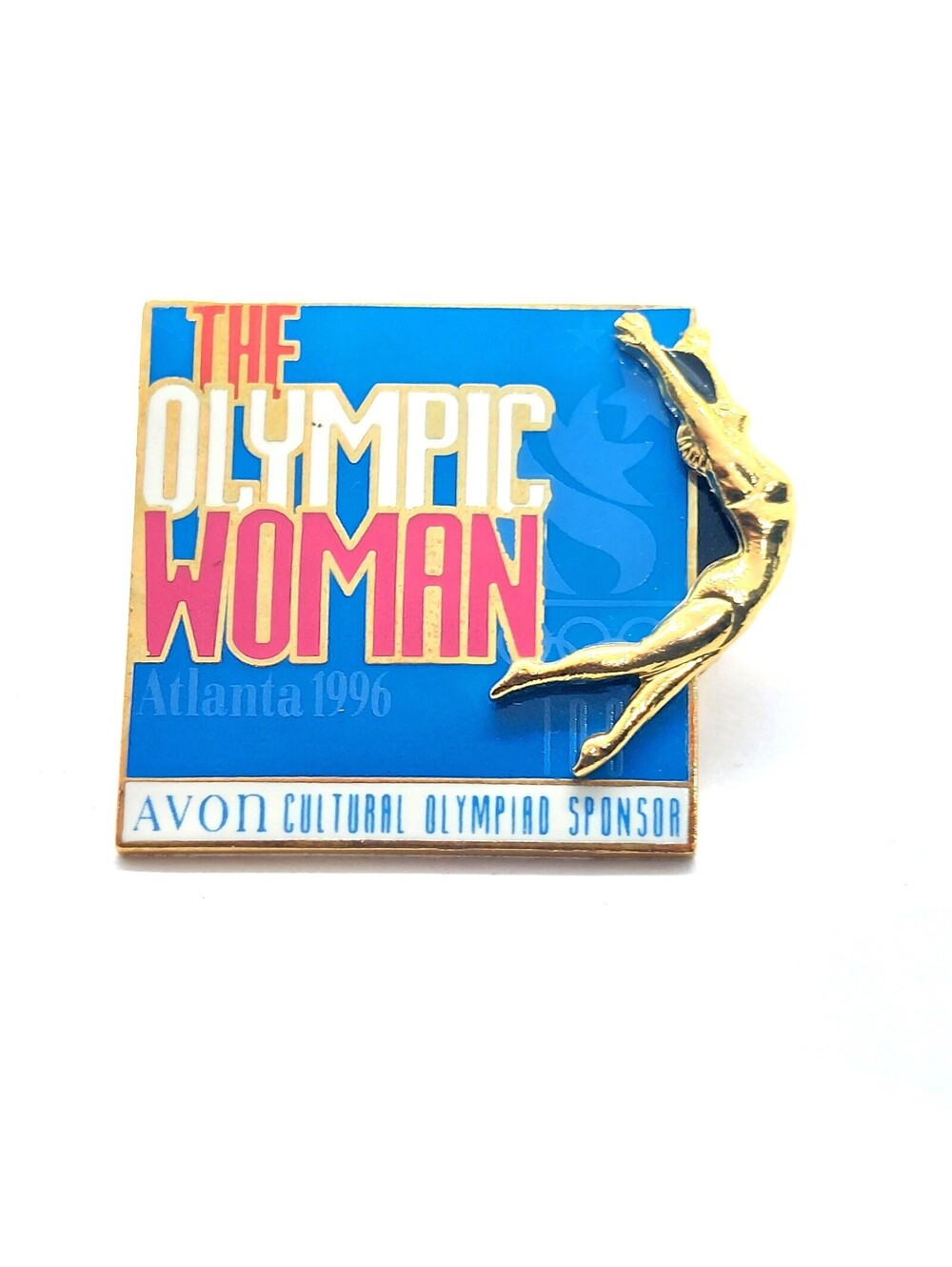 Atlanta 1996 Olympic Woman Pin Avon Cultural Olympiad Sponsor Vintage